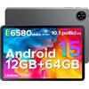DOOGEE Tab A9 Android 15 Tablet 10 Pollici, 12(3+9) GB RAM + 64GB ROM (TF 2TB), 6580mAh Batteria, 5G+2.4G WiFi, 1280 * 800 IPS, BT5.0, 5MP+8MP, Tablet in Offerta Unisoc T310 Quad Core/OTG/Face Unlock