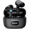 Blackview Cuffie Bluetooth, AirBuds 8 Auricolari Bluetooth 5.3,Cuffie Wireless Stereo Touch Sensor, Dual Noise Reduction Earbuds, 56Ore Di Riproduzione, Indicatore Di Alimentazione Led