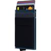 Bronzi® Portafoglio Porta badge Uomo Donna Slim Porta Carte Credito - Protezione RFID - Mini Portatessere tascabile smart schermato (Blu Mare)