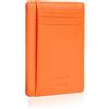 Bronzi® Portafoglio Uomo Slim Piccolo | Portacarte Uomo Donna Portatessere Porta Carte Di Credito | Portafogli Mini Protezione RFID con Portamonete | Box Regalo - Brand Italiano