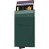Bronzi Portafoglio Porta badge Uomo Slim - Protezione RFID Porta Carte Credito - Portacarte Mini Portatessere tascabile smart schermato (Verde Oliva)