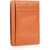 Bronzi Portafoglio Uomo Piccolo Sottile Slim Elegante - Blocco RFID - Marrone Pelle Alta Qualità - Mini Porta Tessere, Documenti, Carte Di Credito