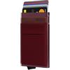 Bronzi® Portafoglio Porta badge Uomo Donna Slim Porta Carte Credito - Protezione RFID - Mini Portatessere tascabile smart (Rosso Vino)