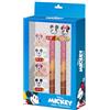Disney Topolino e Minnie Mix-Confezione di Penna a Gel Cancellabile + Matita Eterna + 4 Gomme, Blu, 14 x 23 cm
