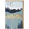 Clintons: biglietto di auguri di compleanno con treno e scena di montagna, 11 x 15 cm
