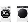 LG AI Lavatrice Classe A 11kg Serie R7 + Asciugatrice Smart 9kg Serie V9 A+++, Set Elettrodomestici con Wi-Fi, Bianco