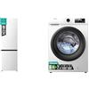 Hisense Set Frigorifero Combinato 255L + Lavatrice Slim 7kg, No Frost e Classe A