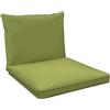 POKAR Cuscini per Divano Cuscini Sedie Cuscino da Giardino Set di 2 (1x Cuscino Seduta 40x40x5 cm + 1x Cuscino Schienale 50x40x15 cm), Verde