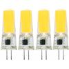 PRIOKNIKO Lampadina G4 6W LED AC 12V COB Faretto Lampadario Sostituisci Le Lampade Alogene Da 60W (4 Pezzi),Bianco Caldo ((2800-3200k)),Dimmerabile