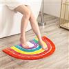 LEVINIS Morbido tappeto a pelo lungo per camera da letto delle ragazze, tappeto da bagno in microfibra antiscivolo, lavabile in lavatrice, tappetino da bagno per pavimento, vasca e doccia, 78,7 x 48