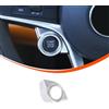 PIUGILH Copertura per volante auto con pulsante Start-Stop Adatta per Alfa Romeo Giulia 2017 2018 2019, cornice decorativa One Click Start per accessori Alfa Romeo Giulia, decorazione per volante (argentato)