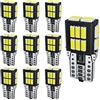 OBOLED T10 W5W LED Lampadina CANBUS 194 501 168 24SMD per Auto LED Luci Interne Plafoniera Mappa Targa Posizione Cupola Cortesia Luce 12V 6500K Bianco 10 Pezzi