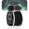 LELNOOS Cover Chiave Auto, Silicone Custodia Chiave Protettiva Copri Chiavi per Mercedes Benz Classe A B C E V W211 W204 W203 W205 W176 CLA CLK CLS GLA GLC GLE SLK ML Sprinter Vito, 2 Tasti