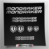 Stickersland Kit adesivi compatibile con telaio Mondraker MTB Mountainbike e casco | decals sticker Decalcomanie bici scritte loghi | Stickersland® (Argento Lucido Metallizzato)
