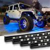 Miisiya 12V Striscia luminosa, LED 12V Impermeabile Blu per Auto, Striscia Luminosa Sottoscocca Barca Luci a Strisce LED Flessibile dell'Automobile Impermeabile Bar Griglia Sottoscocc 4PCS