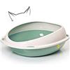 Cat Centre Lettiera grande o jumbo per gatto, con vassoio e bordo, in 4 colori, XL