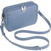 befen Borsa a tracolla in vera pelle da donna con blocco RFID Borsa per telefono piccola borsa a tracolla per donne borse da donna con scomparti per carte di credito, Grigio blu, Small
