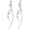SLUYNZ 925 Argento Curva Infila Orecchini Catena per le donne Ragazze Adolescenti Penzolare Onda Orecchini Nappa (A-Silver)