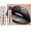 Lestpola Rossetto glitterato, lucidalabbra metallizzato, lucidalabbra matte Diamond Shiny Matte Long Lasting Waterproof Non-stick Cup Tinted Lip Balm, High Pigment Sparkly Silky Lip Stain, Make up Present for