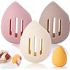 Furuising 3 Pezzi Porta Beauty Blender, Porta Spugnetta Trucco in Silicone, Riutilizzabili Porta Spugnetta Make Up, Custodia Spugna Porta Trucchi da Viaggio per viaggiare