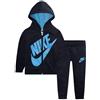 NIKE Children's Apparel Hoodie And Joggers 2-Piece Set Tuta da Allenamento, Ossidiana/Blu università, 18 Mesi Bimbo