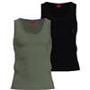 HUGO Canottiera Twin Pack Vest, Open Green350, S Uomo