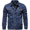 Generico Giacca Jeans Uomo Slim Fit Giubbino Jeans Uomo Primavera Jacket In Denim Tendenza Classica Con Bottoni Cappotto Risvolto Con Tasca Frontale Taglia Forte Giubbotto Resistente Per Il Tempo Libero