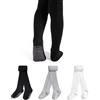 GENTABY Collant per bambina bambino antiscivolo 3 paia di collant in cotone per bambini neonati motivo a treccia calze calde leggings 0-6 anni, 1-2 Jahre