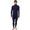 DANISH ENDURANCE Intimo Termico Uomo Lana Merino, Maglia Termica Uomo con Zip e Pantaloni Termici, per Sci, Trekking, Nero, XXL