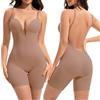 Slimers Backless Shapewear Controllo della pancia: Body modellante con scollo profondo a schiena bassa - Reggiseno snellente integrato modellante per tutto il corpo donna, Rosa pelle, Large