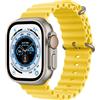 Apple Watch Ultra (2022) | 49 mm | GPS + Cellular | argento | Cinturino Ocean giallo