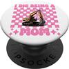 Womens Coquette Bow Excavator Operator H Scavo essere una mamma Escavatore Operatore HEO Festa della mamma PopSockets PopGrip Adesivo
