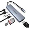 OTAITEK Hub USB C 7 in 1, adattatore USB C Adattatore MacBook Pro/Air iPad Pro con uscita HDMI 4K, PD 100 W, 2 * USB-A 3.0, lettore di schede TF USB-C 3.0, compatibile per laptop, Surface Pro 8 e