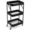 VERSA Carrello da cucina pieghevole Versa Versa Style, dimensioni (A x L x P) 77 x 45 x 29 cm, nero
