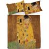 Novia PARURE LETTO COPRIPIUMINO COPRIPIUMONE 100% COTONE STAMPA DIGITALE MATRIMONIALE 2 DUE PIAZZE Le poesie della natura (Il Bacio Klimt)