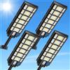 Viugreum 4 Pezzi 2000W Lampione Solare Led Esterno, 200000LM Lampione LED con Pannello Solare, 6500k IP67 Impermeabile Lampioni Solari con Sensore di Movimento e Telecomando per Giardino Sentieri