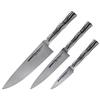 SAMURA Set di Coltelli da Chef 3 Pezzi Bamboo Realizzato in Solido Acciaio Giapponese