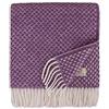 LINEN & COTTON Soffice Calda Coperta Copriletto Plaid Sofia con Frange -100% Pura Lana Neozelandese, Viola (130 x 170 cm) per Sofa Divano Sedia Soggiorno Letto Viaggio Picnic Esterno Inverno Multiuso
