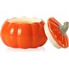 Shiawase Portacandele a Forma di Zucca, Portacandele in Ceramica per Aromaterapia, Bruciatore di Cera con Vibrazioni Autunnali, Portacandele Spettrale di Halloween, per la Decorazione del Soggiorno