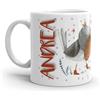Paolo Chiari Tazza in Ceramica Personalizzata con Nome Maschile, Made in Italy, Multicolore (Bianco, 300 ml, Andrea)