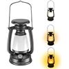 YZYOE Luce solare esterna da campeggio a LED, luci ricaricabile retrò da campeggio, luci bianca, luce gialla, calda, Lampada da cavallo multifunzionale, 3 modalità.