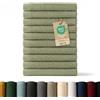 Blumtal Asciugamani Bagno, Asciugamani Viso Super Assorbenti, 100% Cotone Certificato Oeko-Tex 100, 12 Salviette Viso (30x30cm), Verde Pasello
