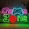 ineonlife Game Zone Scritte Neon,Radar Gamepad Scritta Led Per Decorazioni Murali,Insegne Luminose Con Lettere Per Sala Giochi,Zona Giochi,Tana Maschile, Sala Familiare,Regalo Per Ragazzo