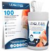 Udivita 100 Salviette per Apparecchi Acustici Detergenti e Umidificate Udiclean Roll-Up - in Dispenser Richiudibile Salva Umidità - Maxi Salviette 17x15cm e Ultra Resistenti