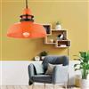 Opviq Elegante lampadario arancione, altezza regolabile 30-130 cm, corpo in metallo, diametro 34 cm, attacco E27 (massimo 40 W), perfetto per interni moderni, IP20 Rated