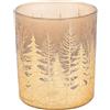 Cosy & Trendy Cosy Home - Set di 6 candelabri in cristallo Cracke Trees, dorati, 7 x 7 x 8 cm