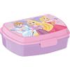 p:os 34212049 Disney Princess - Contenitore per il pranzo per bambini con scomparto, contenitore per il pranzo in plastica con chiusura a clip, scatola per l'asilo, la scuola e il tempo libero