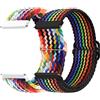 DMVEIMAL Cinturino 20mm Nylon per Samsung Galaxy Watch 7/6/5/4/FE 40mm 44mm/Watch 3 41mm/per Amazfit Gts 2 Mini/2/Gtr 4/Bip 3 Pro/Bip U,Cinturini 2PCS Sport per Smartwatch 6 Classic 47mm 43mm/5 Pro 45mm Band