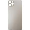 Smartex® Vetro copribatteria per scocca Posteriore Big Hole Compatibile con iPhone 11 PRO Max | Senza Logo (Bianco)