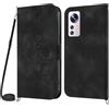 Netany Cover per Xiaomi Mi 12 Lite 5G con Cordino, Flip Portafoglio Custodia in Pelle, [2 Porta Carte][Chiusura Magnetica],Custodia Libro Antiurto Cover con Laccio per Xiaomi Mi 12 Lite 5G (Nero)